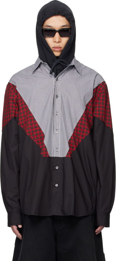 Skjorta VETEMENTS VETEMENTS Tracksuit Panelled Shirt Svart | UH76SH860BR, 0