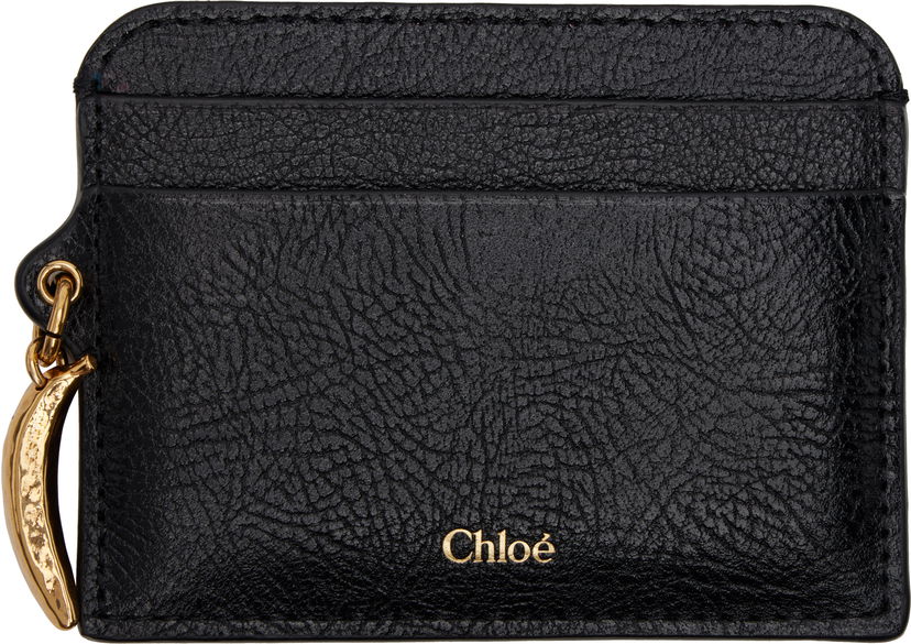 Plånbok CHLOÉ Chloé Banana Charm Card Holder Svart | CH25SP544N72