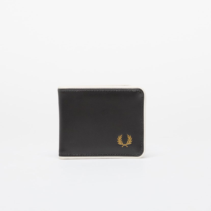 Plånbok Fred Perry Coated Polyester Billfold Wall Black/ Ecru Universal Svart | L7305 D57