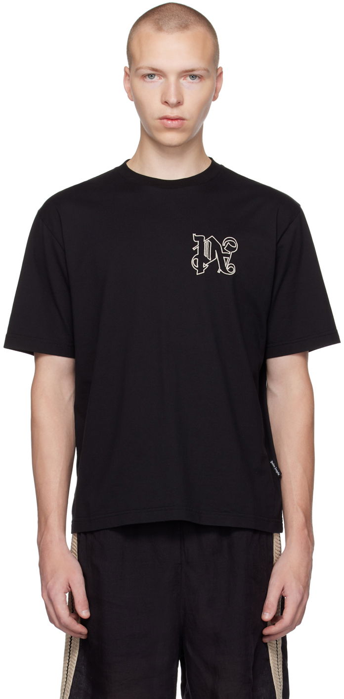 T-shirt Palm Angels Black Monogram Svart | PMAA089E23JER0011003