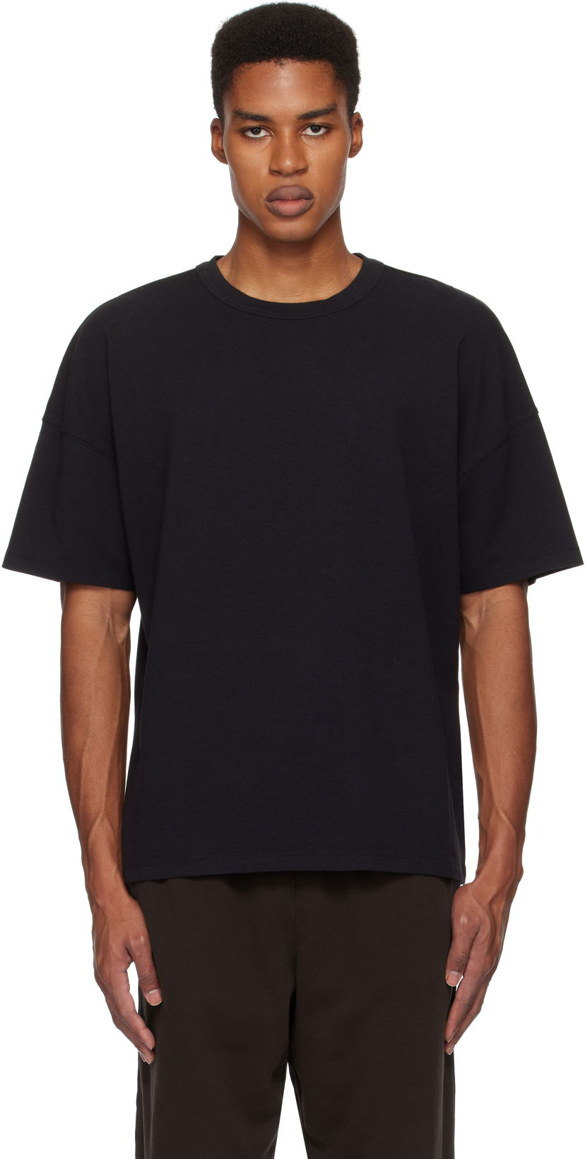 T-shirt SKIMS SKIMS Jersey Lounge Oversized T-Shirt Svart | TP-TSH-5322M