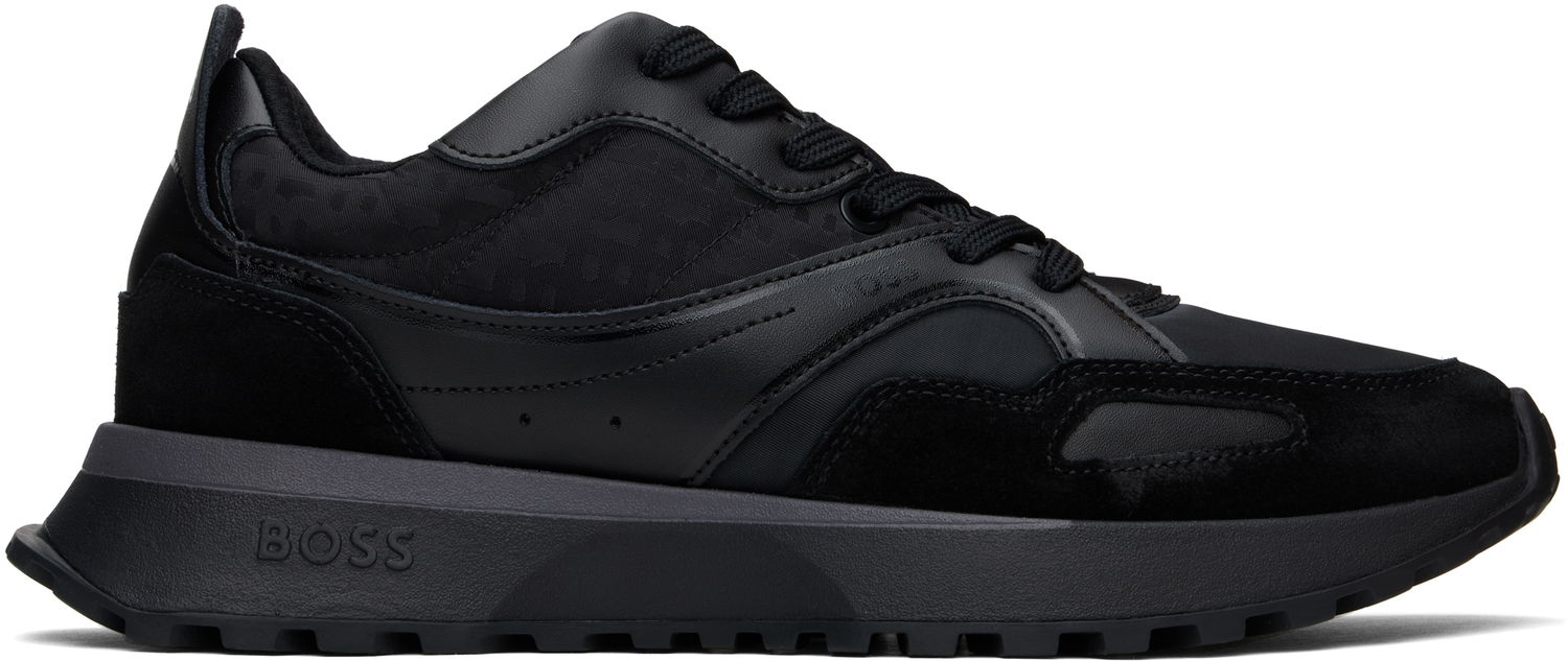 Sneakers och skor BOSS BOSS Mixed-Material Mesh & Leather Svart | 50536496, 0