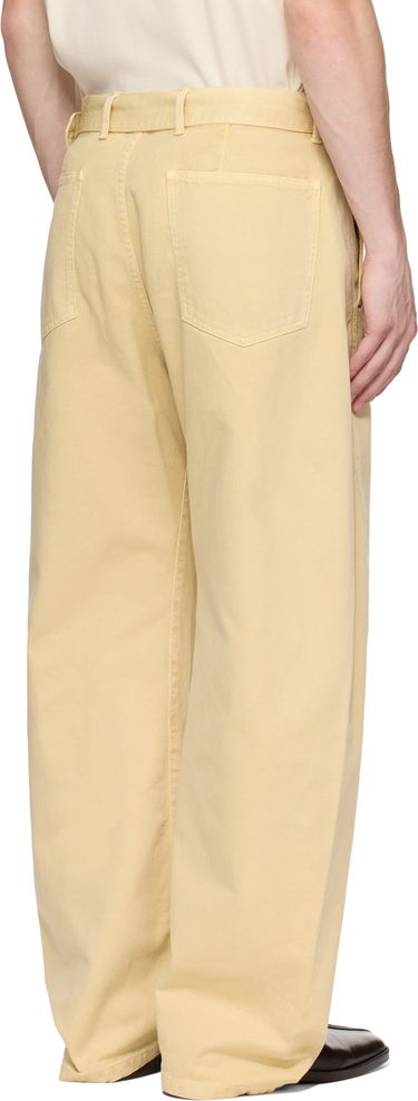 Byxor LEMAIRE Lemaire Twisted Belted Trousers Gul | PA326 LD1045, 2