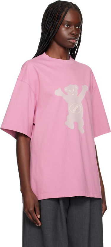 T-shirt We11done We11done Teddy Logo T-Shirt Rosa | WD-TT3-22-715-U-PK, 1