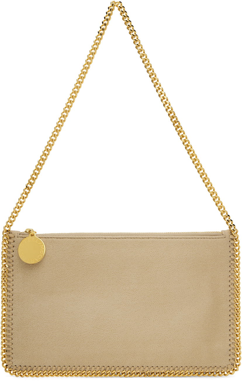 Plånbok Stella McCartney Stella McCartney Falabella Chain Wallet Beige | 7P0076W9355