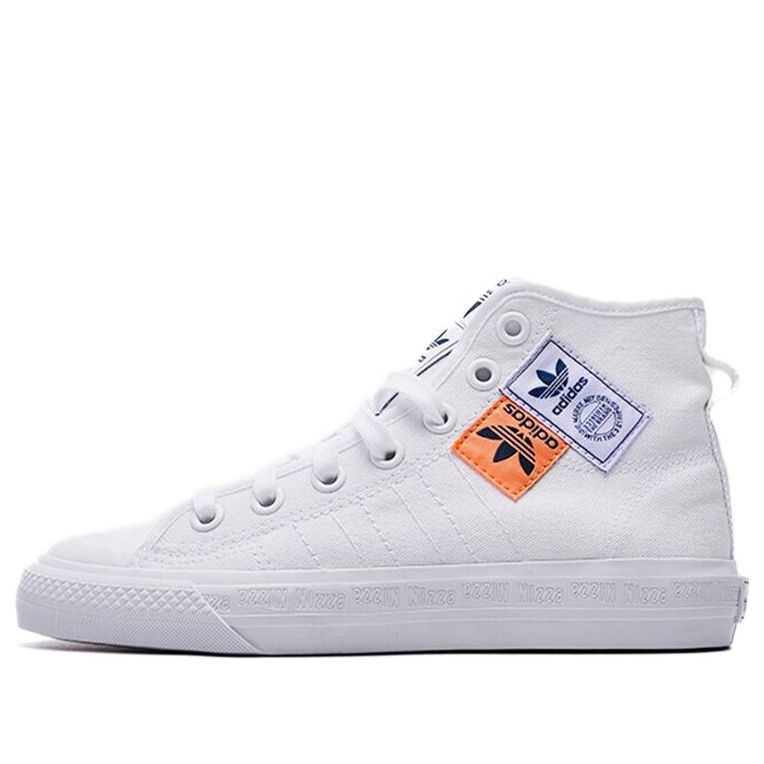 Sneakers och skor adidas Originals Nizza High Logo Patches Vit | FX4028