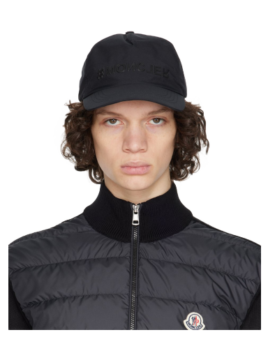 Keps Moncler Grenoble Logo Baseball Cap Svart | I10973B0000154AL5