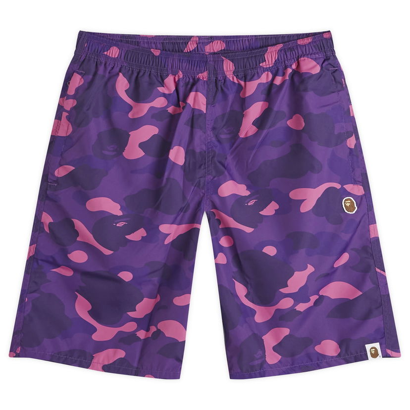 Shorts BAPE A Bathing Ape Colour Camo One Point Beach Short Purpur | 001SPK301006M-PPL