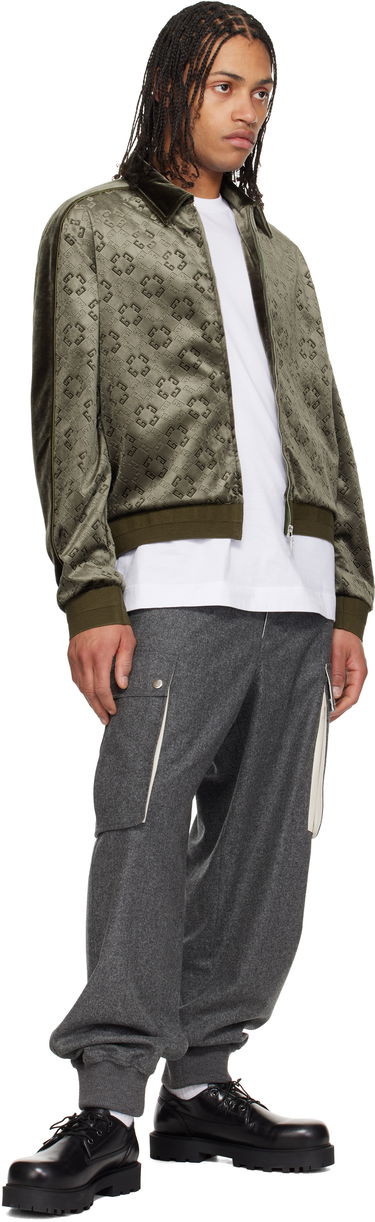 Bomberjacka Givenchy Givenchy Monogram 72 Velvet Track Jacket Grön | BM01A4316Z300, 3