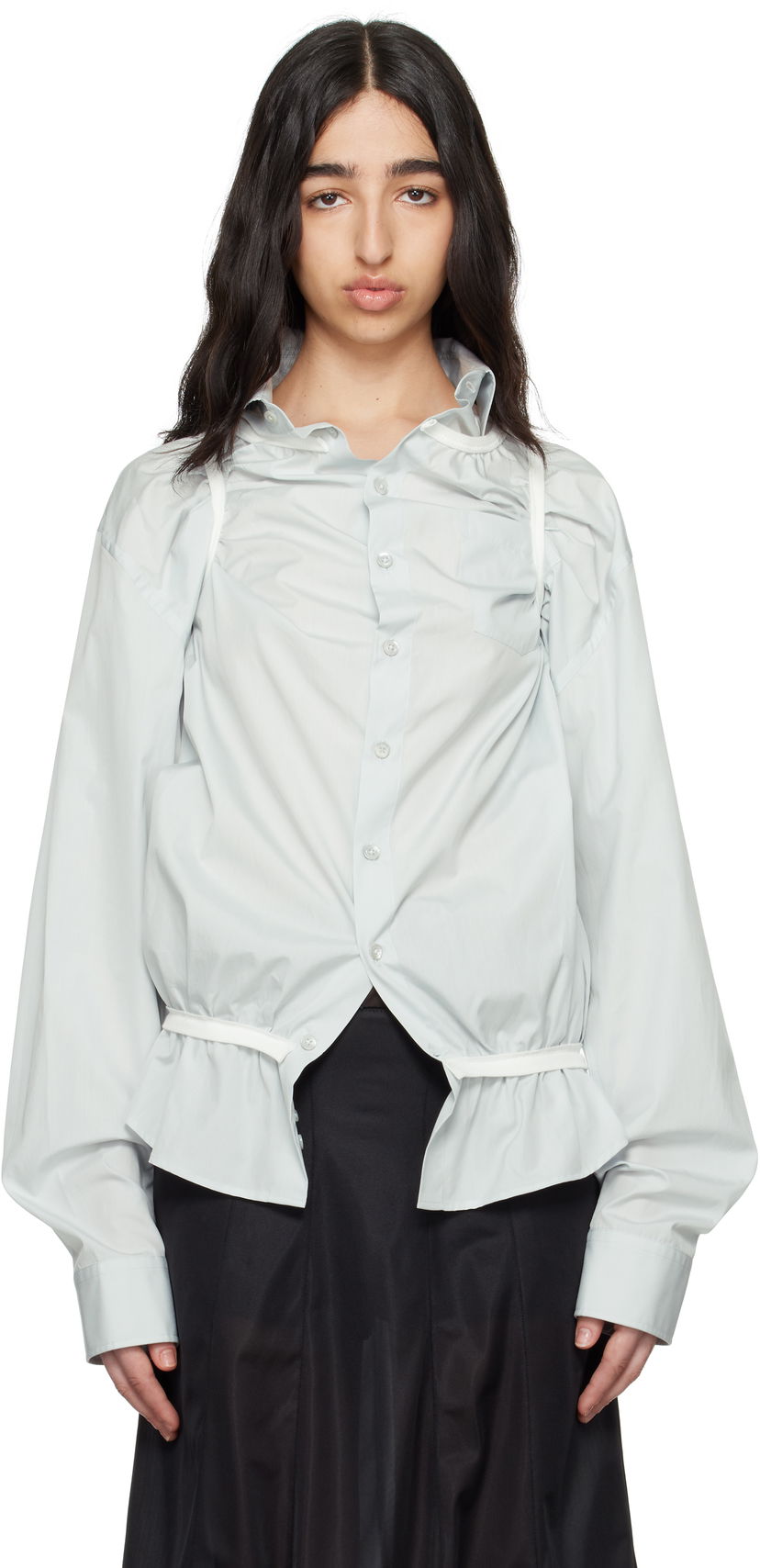 Skjorta Maison Margiela Maison Margiela Piping Shirt Grå | S51DT0019 M35397
