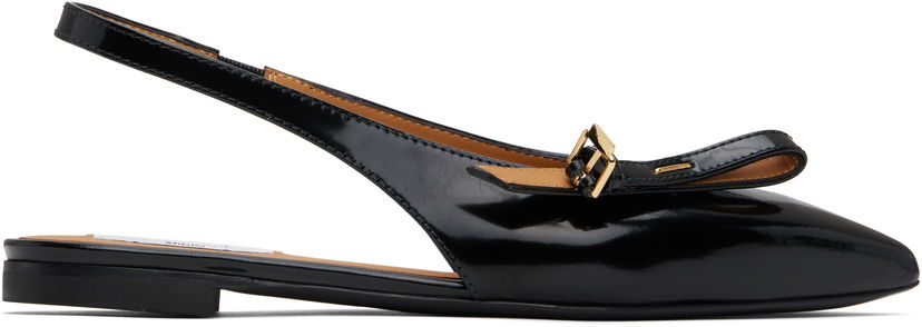 Kläder Moschino Moschino Buckled Bow Ballerina Flats Svart | MA11040C1M MJ0 000