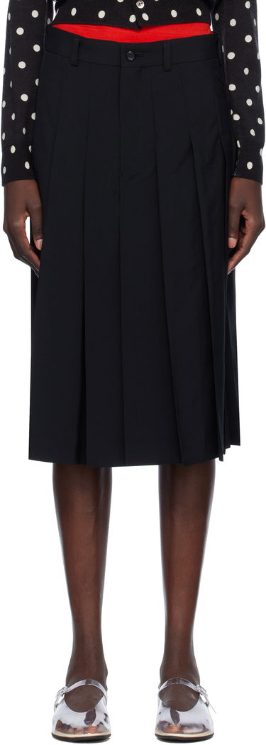 Kjol Comme des Garçons Comme des Garçons Pleated Wool Skirt Svart | RO-S003-051-1, 0