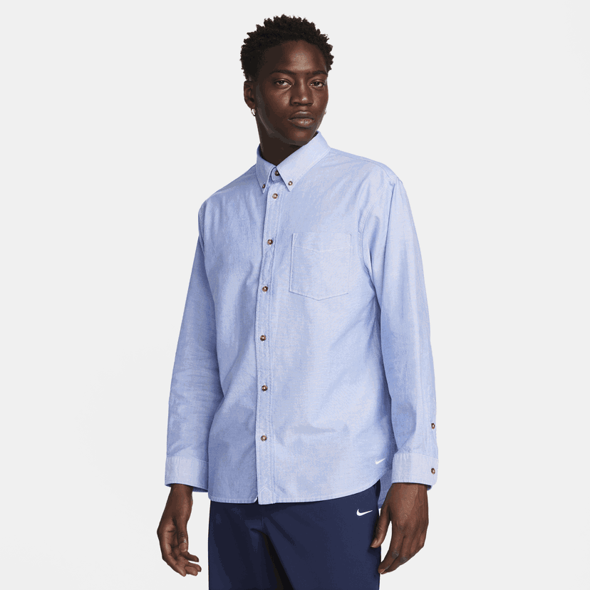 Skjorta Nike Life Long-Sleeve Oxford Button-Down Shirt Blå | FN3125-101