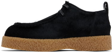Sneakers och skor Bottega Veneta Torino Hairy Lace-Up Derbys with Crepe Soles Svart | 806448V2CU01000, 2
