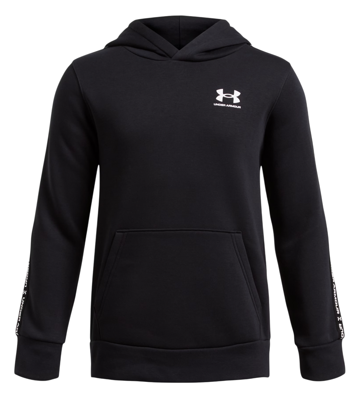 Sweatshirt Under Armour Under Armour Icon Fleece Taping Hoodie Svart | 1390293-001, 0