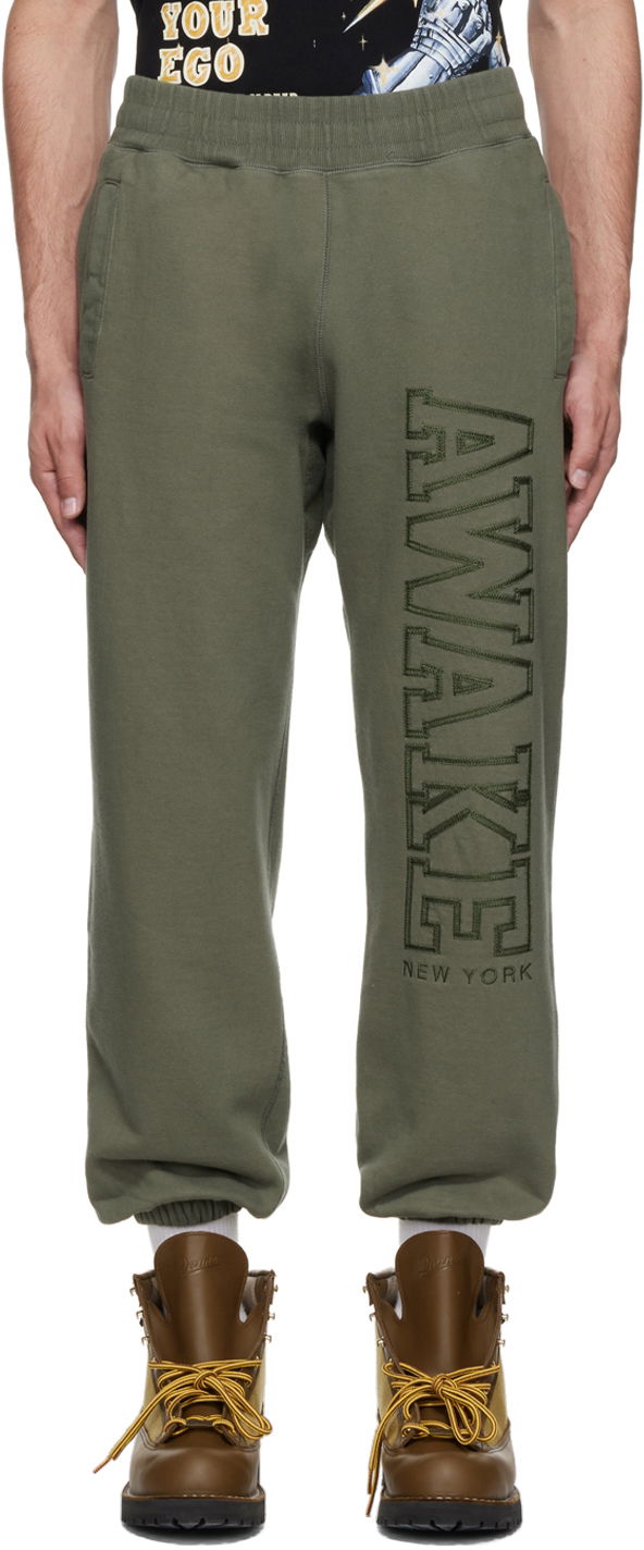 Träningsbyxor Awake NY Awake NY Cotton Lounge Pants Grön | AWK-SP22-SP001