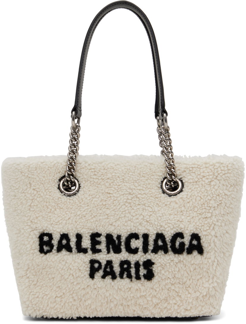 Tygpåse Balenciaga Duty Free Small Tote Bag Vit | 759941 2AAWO