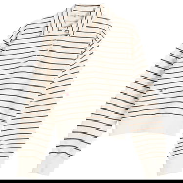 Sweatshirt JW Anderson JW Anderson Striped Polo Sweatshirt, Size Large Vit | JW0243-PG1857-036, 0