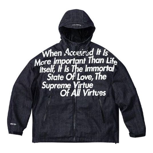 Vindjacka Supreme Denim Parka by  x JUNYA WATANABE COMME des GARÇONS MAN Blå | SUP-FW21-274