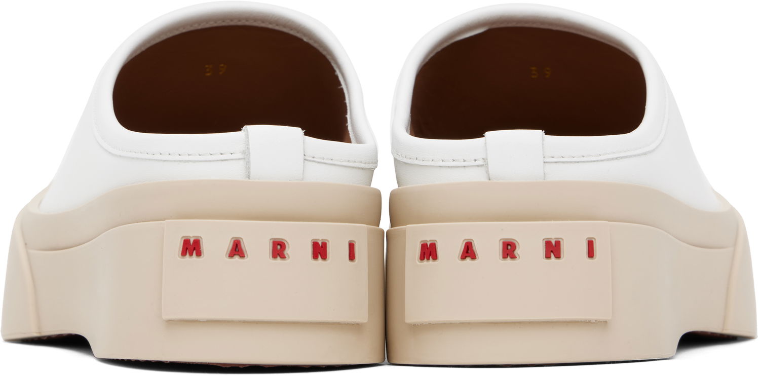 Kläder Marni Marni Pablo Sabot Slip-On Loafers Vit | SNZW018502 P7226, 1