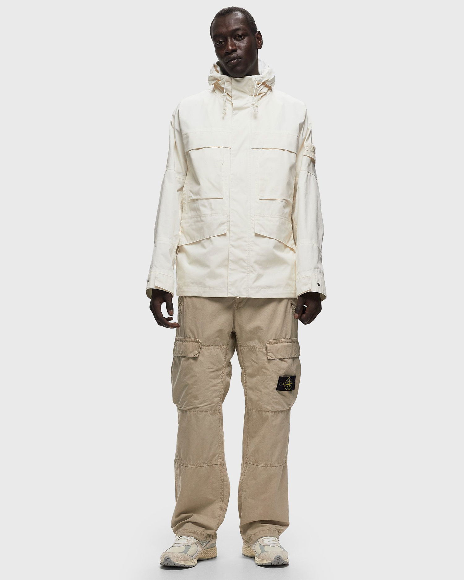 Vindjacka Stone Island WEATHERPROOF COTTON CANVAS GHOST PIECE Vit | 8015433F1.V0099, 1