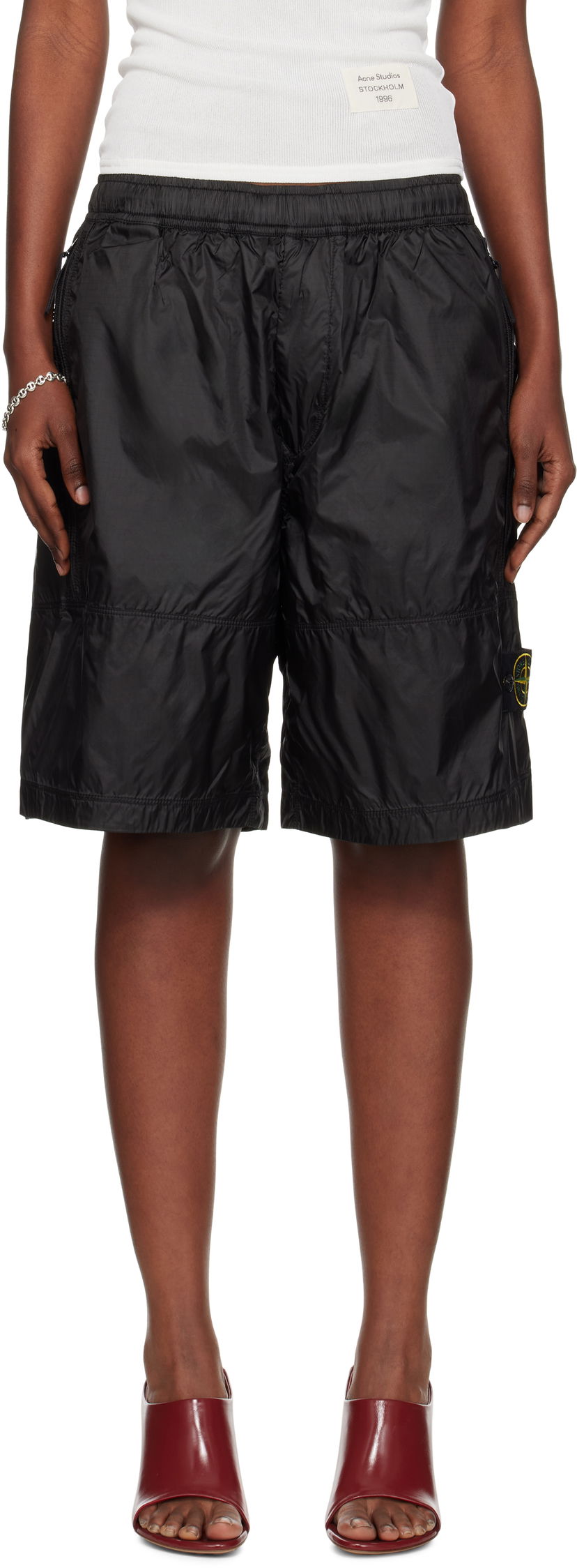 Shorts Stone Island Ripstop Light HT Nylon Shorts Svart | K2S15 L100004 S0163