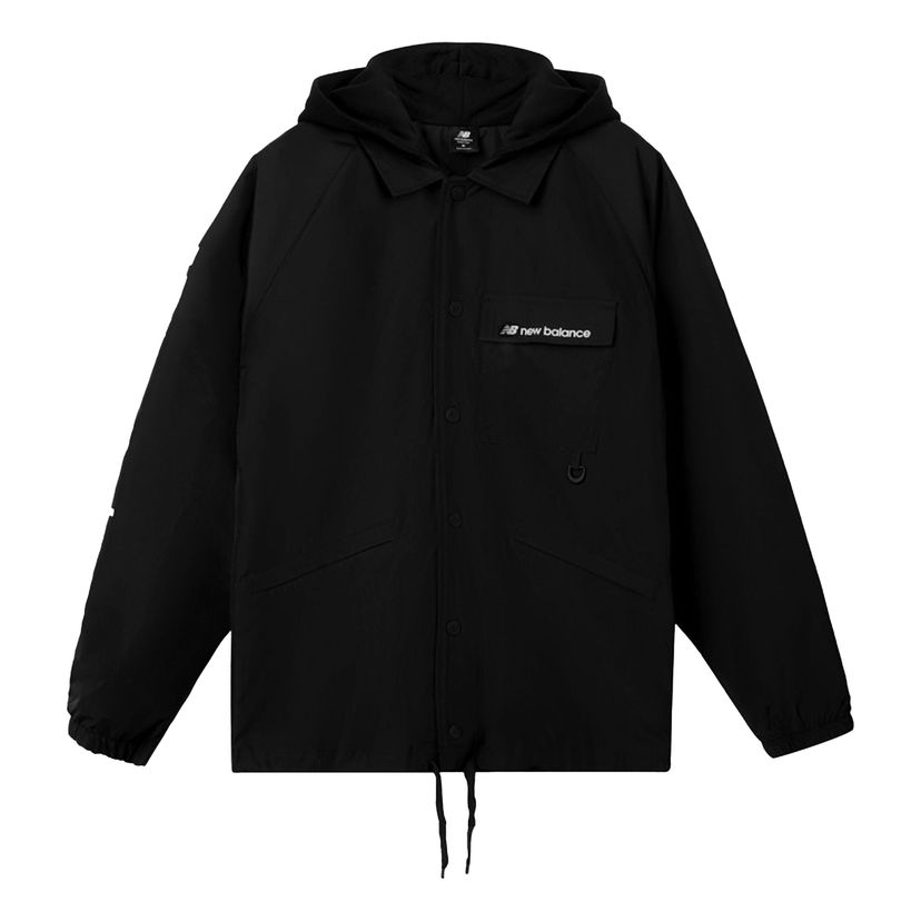Vindjacka New Balance Hooded Windbreaker Svart | AMJ03305-BK