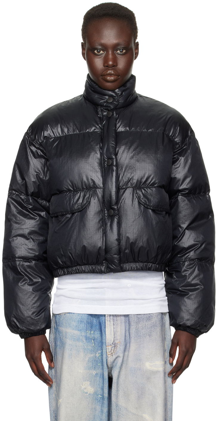 Pufferjacka OUR LEGACY OUR LEGACY Cropped Inhale Puffa Down Jacket Svart | W4241CB