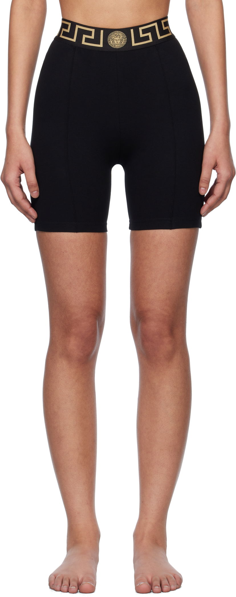 Shorts Versace Versace Greca Border Sport Shorts Svart | 1016402_1A11143_1B000