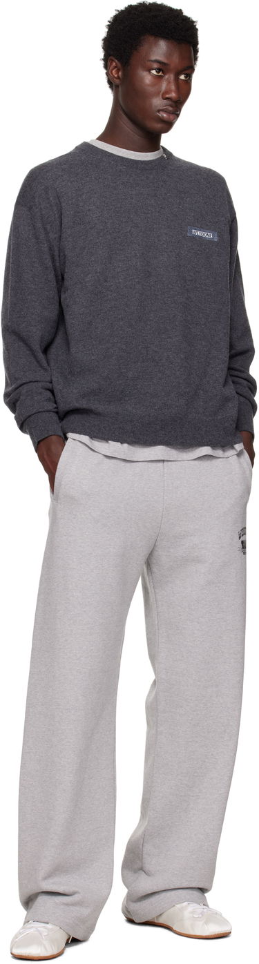 Sweater We11done We11done Knit Logo Pullover Sweater Grå | WD-KO2-25-651-U-GY, 3