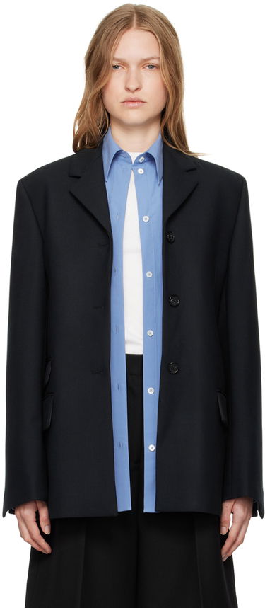 Jacka TOTEME TOTEME Straight Single-Breasted Blazer Svart | 244-WRZ0045-FB0061, 0