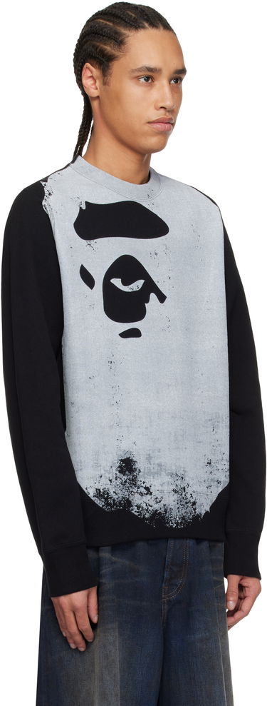 Sweater BAPE A Bathing Ape Ape Head Over Print Sweatshirt Grå | 001SWK801006M, 1