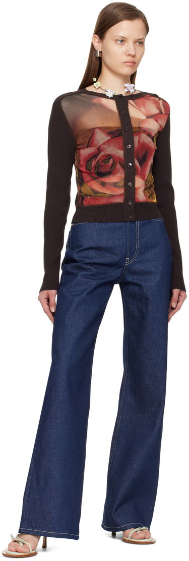 Sweater Jean Paul Gaultier Gaultier Roses Print Cardigan Brun | 24/25-F-CA004-M063-60403050, 3