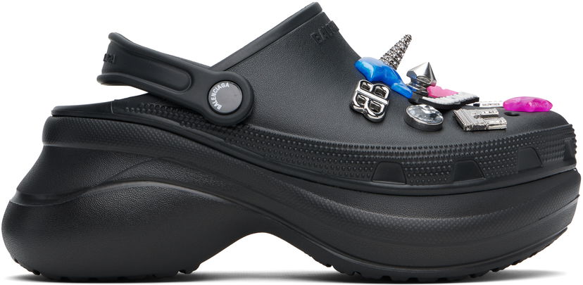 Kläder Balenciaga Balenciaga Crocs Edition Jibbitz Mules Svart | 720762 W0FOW