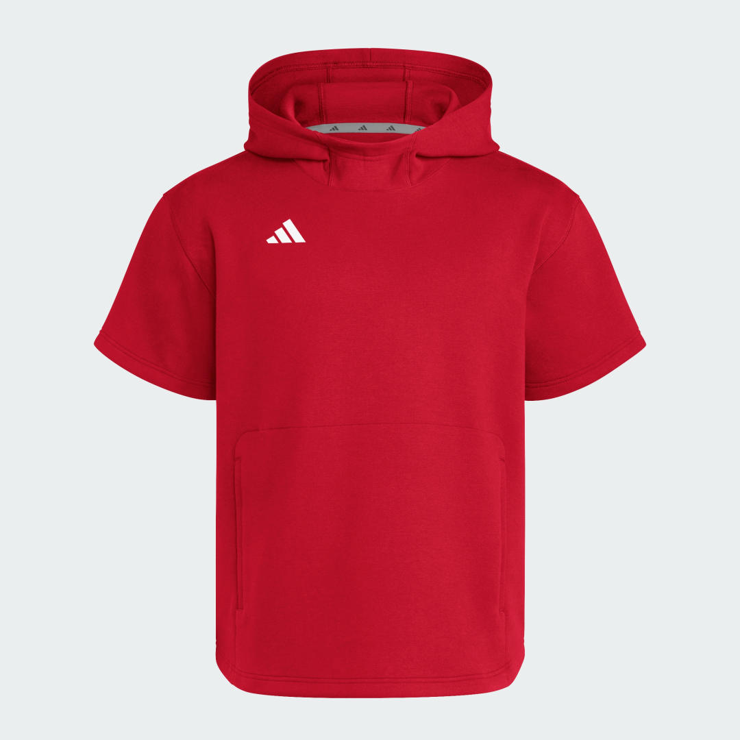 Sweatshirt adidas Performance Dugout Short Sleeve Hoodie Röd | IS9768, 0