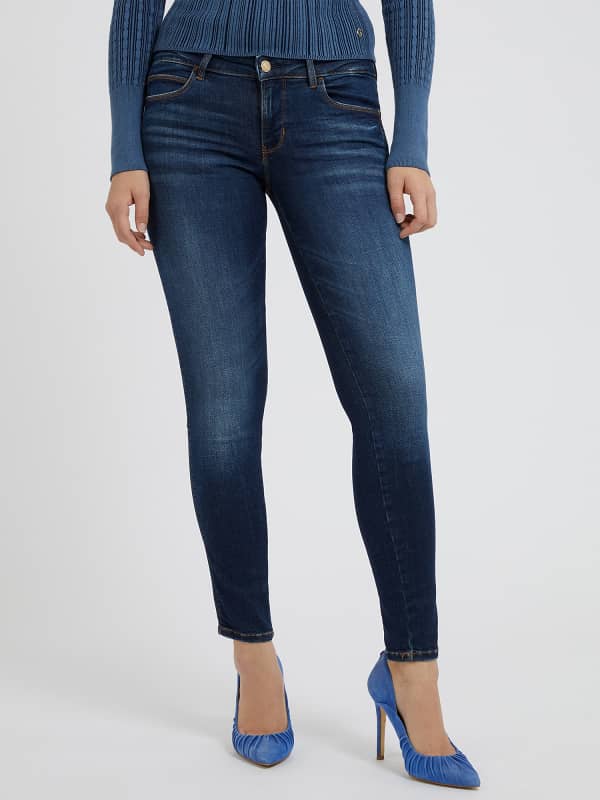 Byxor och jeans GUESS Skinny Fit Denim Mörkblå | W2YAJ2D4Q03, 0