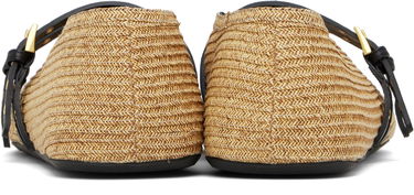 Kläder Alaïa ALAÏA Paper Straw Ballerina Flats Beige | AA3A058TK036, 1