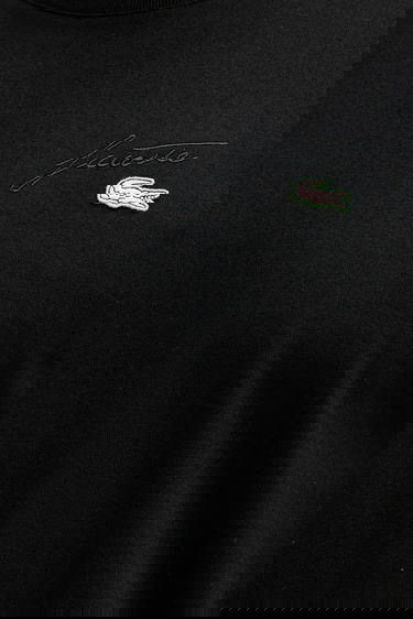 T-shirt Lacoste Cotton Crew Neck Short Sleeve T-shirt with Embroidered Chest Design Svart | TH5492, 4
