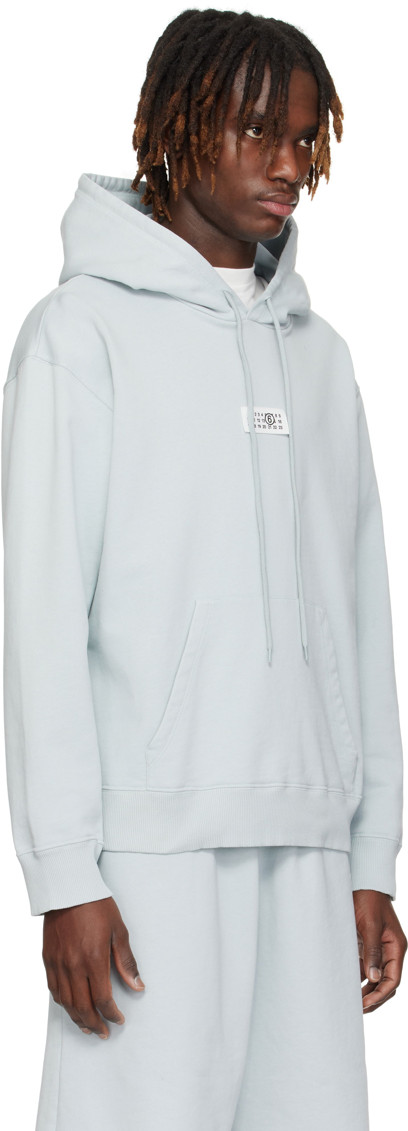 Sweatshirt Maison Margiela MM6 Maison Margiela Unbrushed Cotton Hoodie Blå | SH0GU0018 M25012, 1