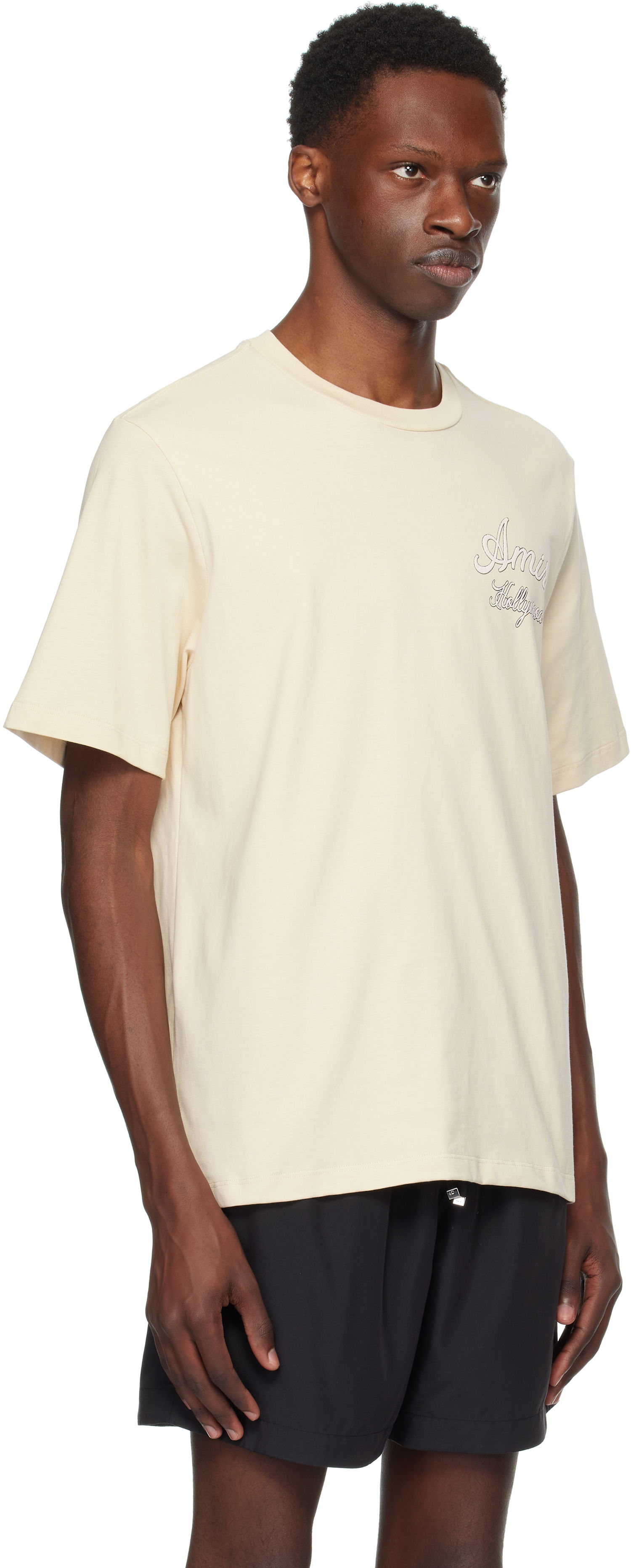 T-shirt AMIRI Amiri Hollywood T-Shirt Beige | AMJYTE1265, 1