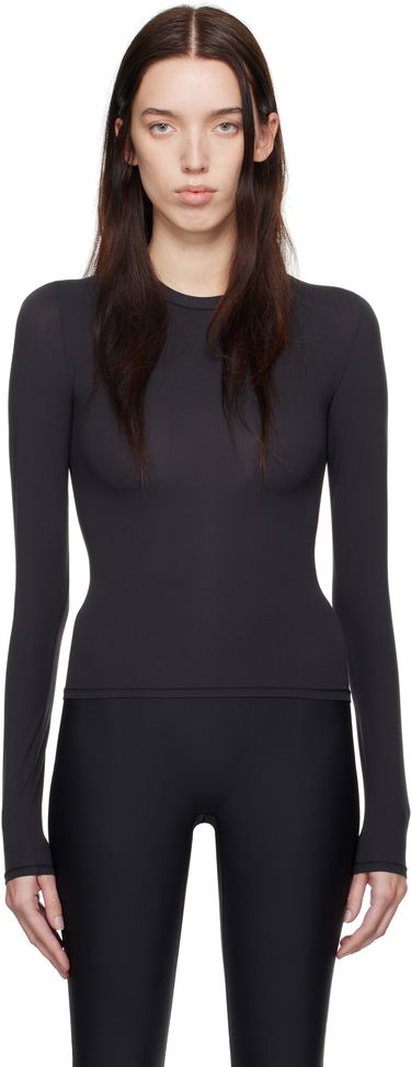 T-shirt SKIMS SKIMS Fits Everybody Long Sleeve T-Shirt Svart | AP-TSH-0650, 0