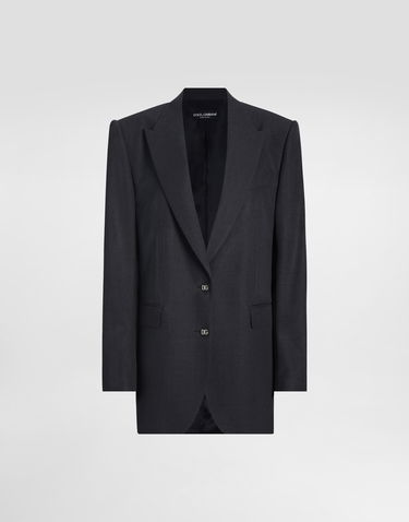 Jacka Dolce & Gabbana Oversize Woolen Jacket Grå | F29GGTFU287S8290, 0