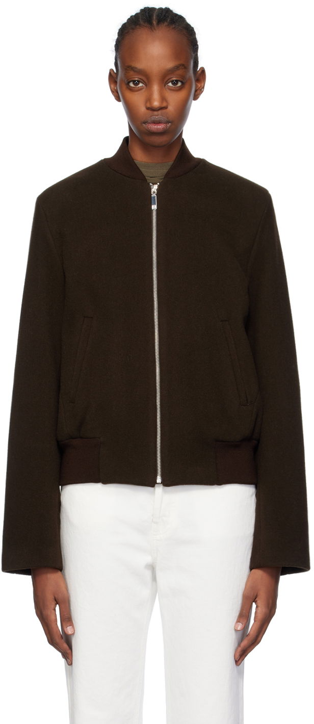 Bomberjacka TOTEME Sartorial Bomber Jacket Brun | 241-WRO1042-FB0039