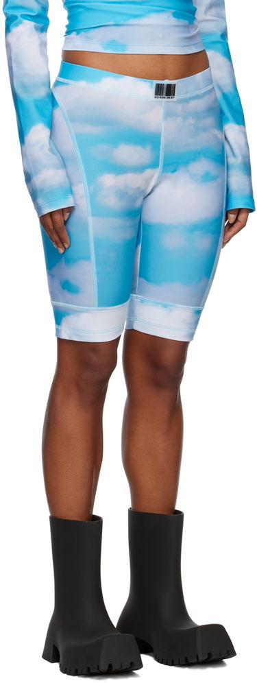 Shorts VETEMENTS Printed Bike Shorts Blå | VL14AT400S, 1