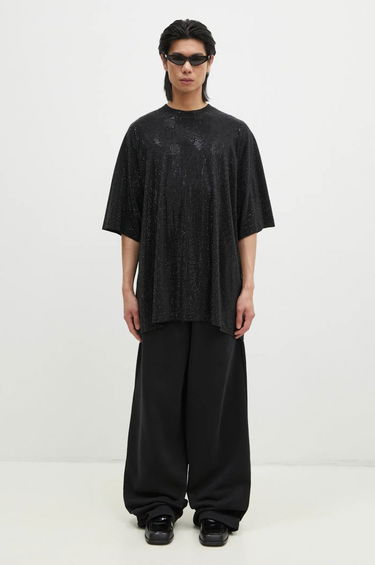 T-shirt VETEMENTS Iced-Out Oversized T-Shirt Svart | UA66TR900B, 4