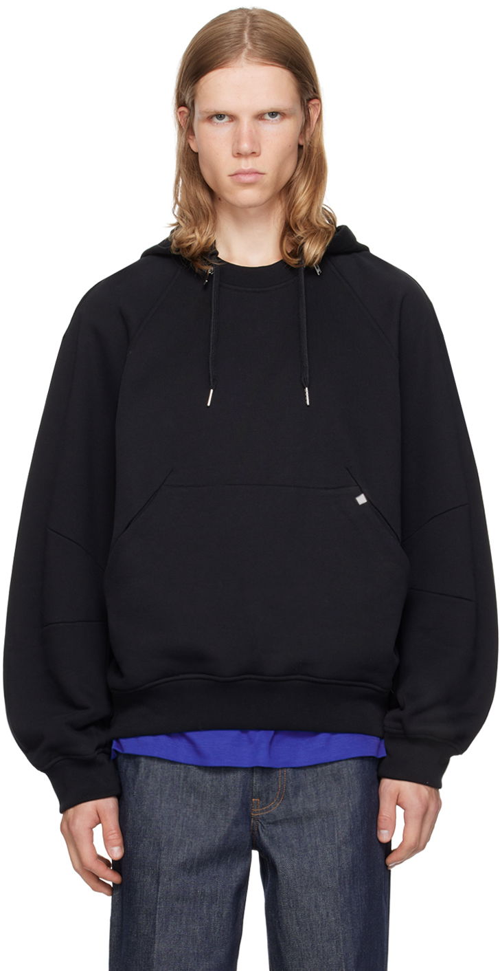 Sweatshirt Helmut Lang Apex Zip Hoodie With Kangaroo Pocket Svart | O06HM502