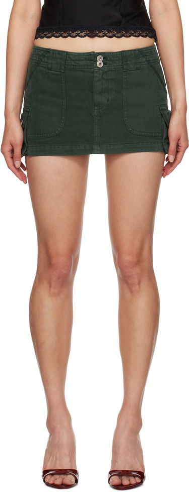 Kjol GUIZIO Guizio Anais Cargo Miniskirt Grön | F24312W100, 0