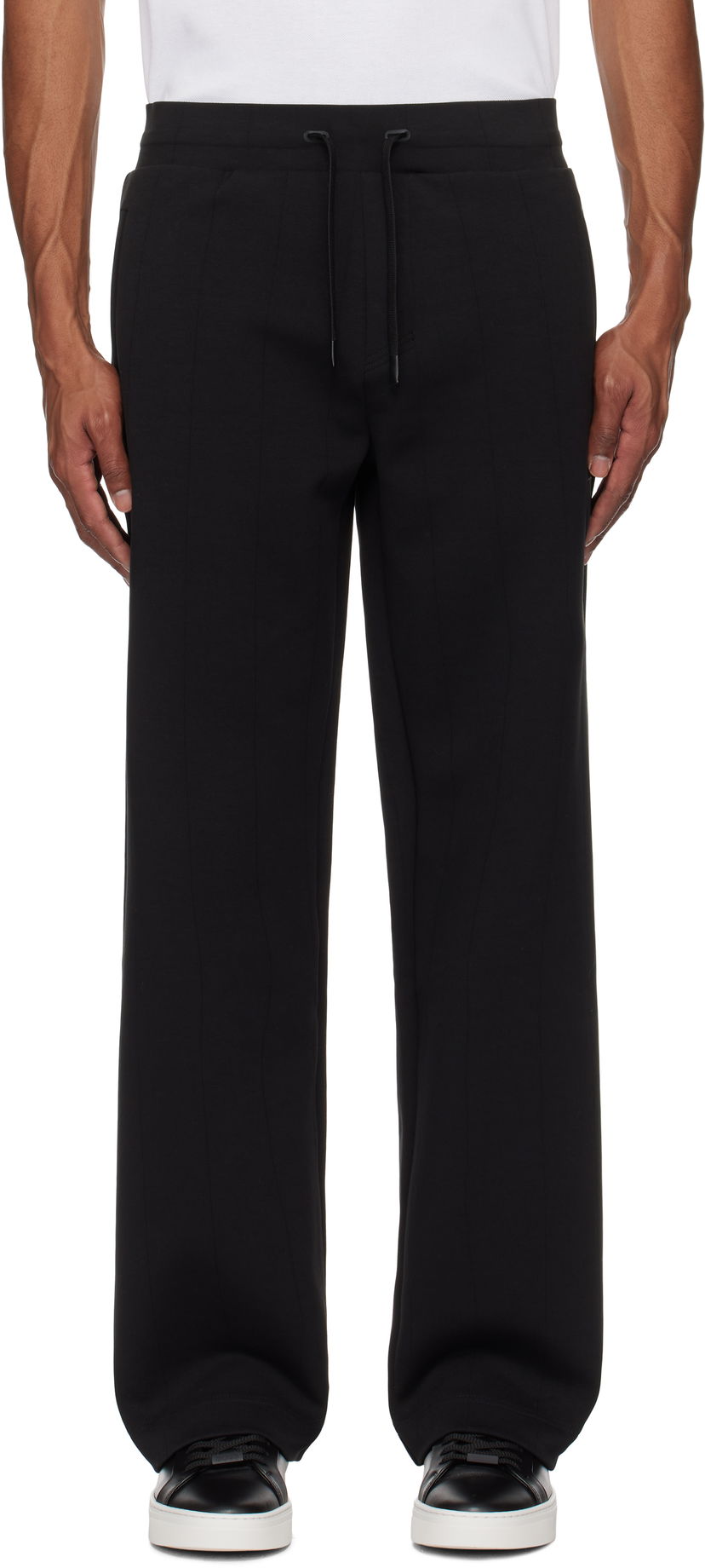 Träningsbyxor BOSS Men's Cotton Track Pants Svart | 50530015