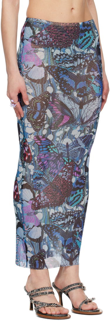 Kjol Jean Paul Gaultier Gaultier Butterfly Print Maxi Skirt Blå | 24/25-F-JU070-T545-5090, 1