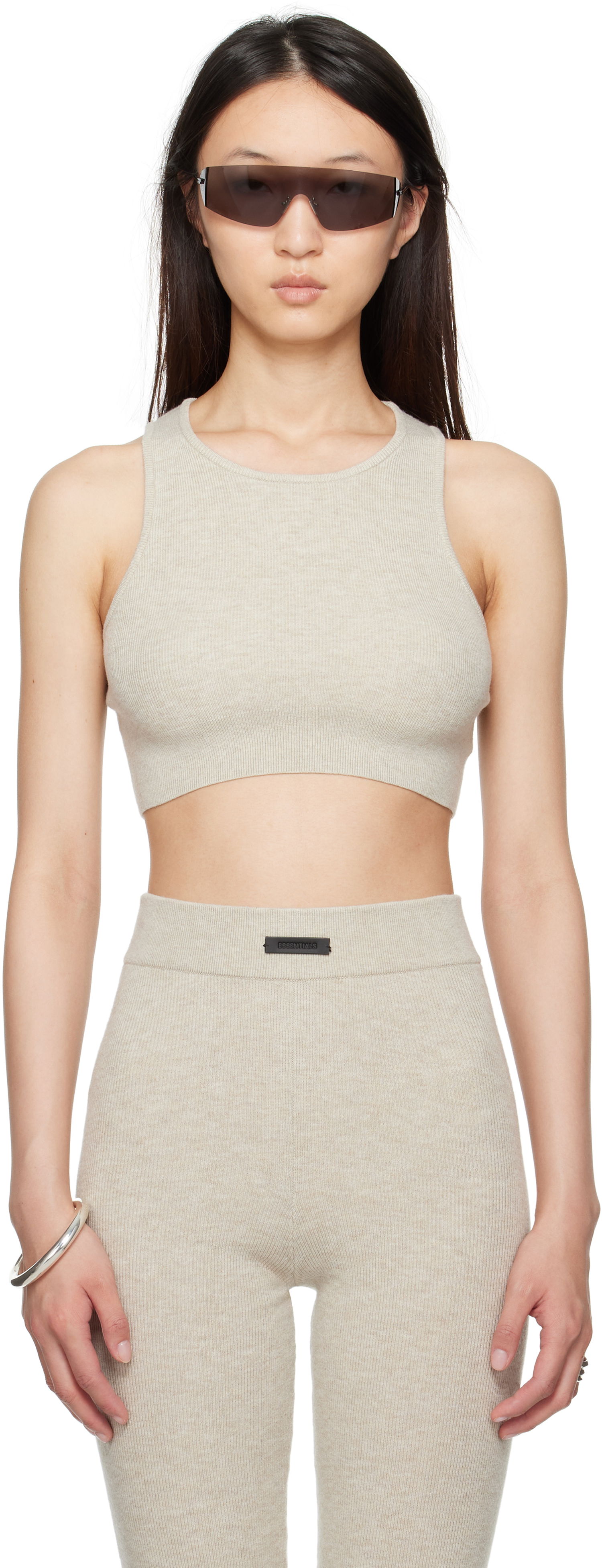 Linne Fear of God Fear of God ESSENTIALS Soft Rib Sport Tank Top Beige | 192SP257691FW, 0